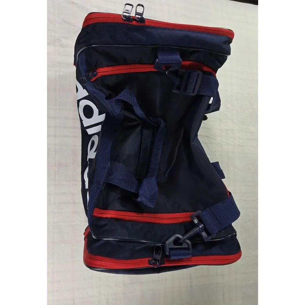 ADIDAS MEDIUM TREFOIL Originals Unisex Santiago Duffel Bag Blue red OS NWT